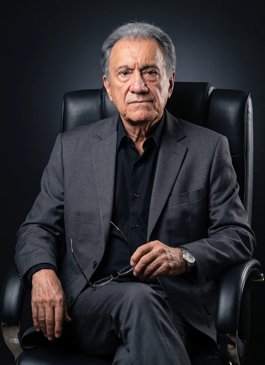 Retrato profissional do Dr. Milton Moraes sentado em uma cadeira